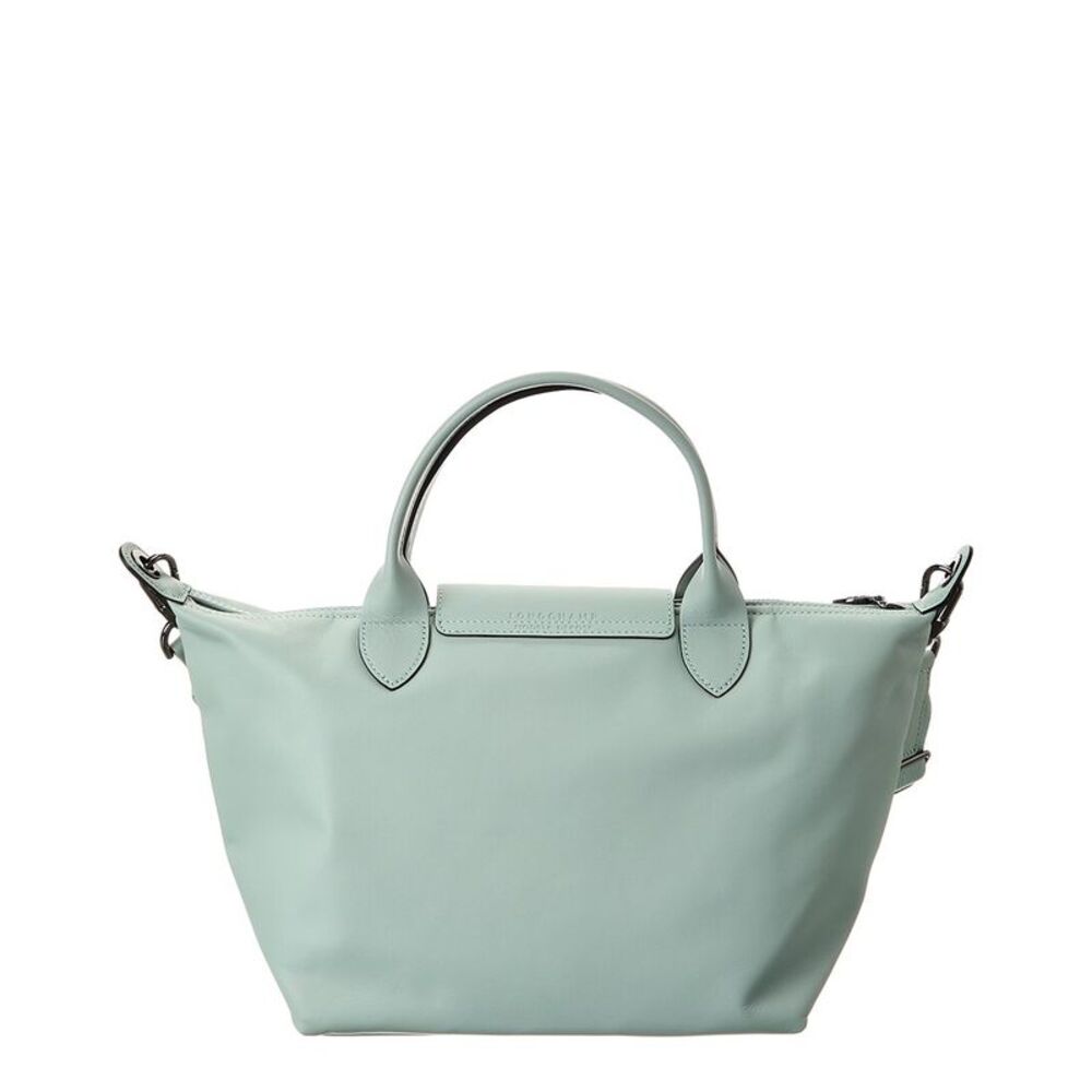 Longchamp Le Pliage Xs Leather Short Handle Handbag, Blue - Picture 2 of 4